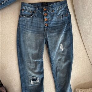 Distressed Blue Jeans